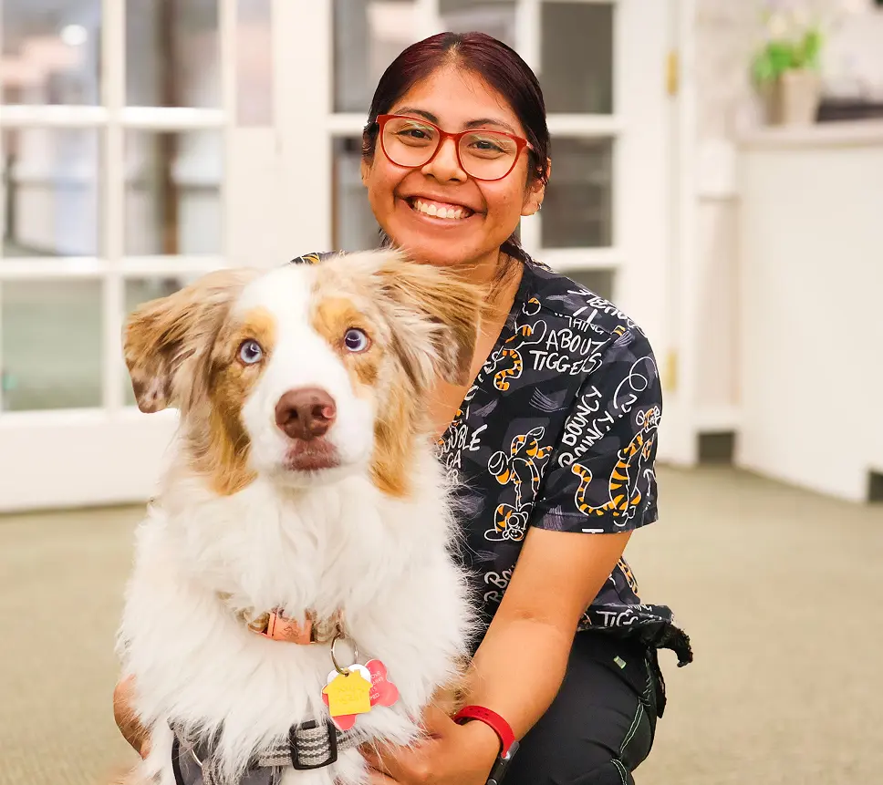BHI Senior Living Careers - BHI team member with service dog